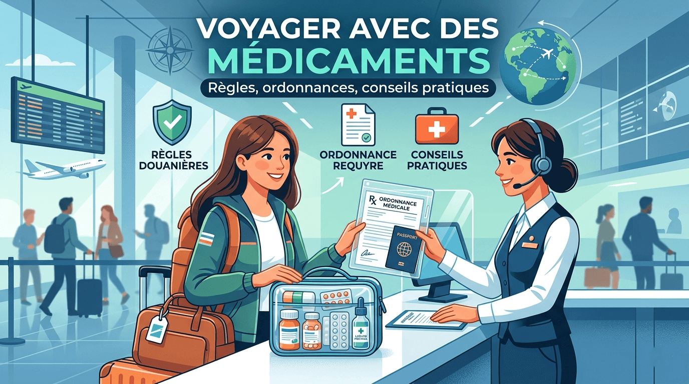 Voyager avec des médicaments : règles, ordonnances, conseils pratiques Voyager avec des médicaments : règles, ordonnances, conseils pratiques